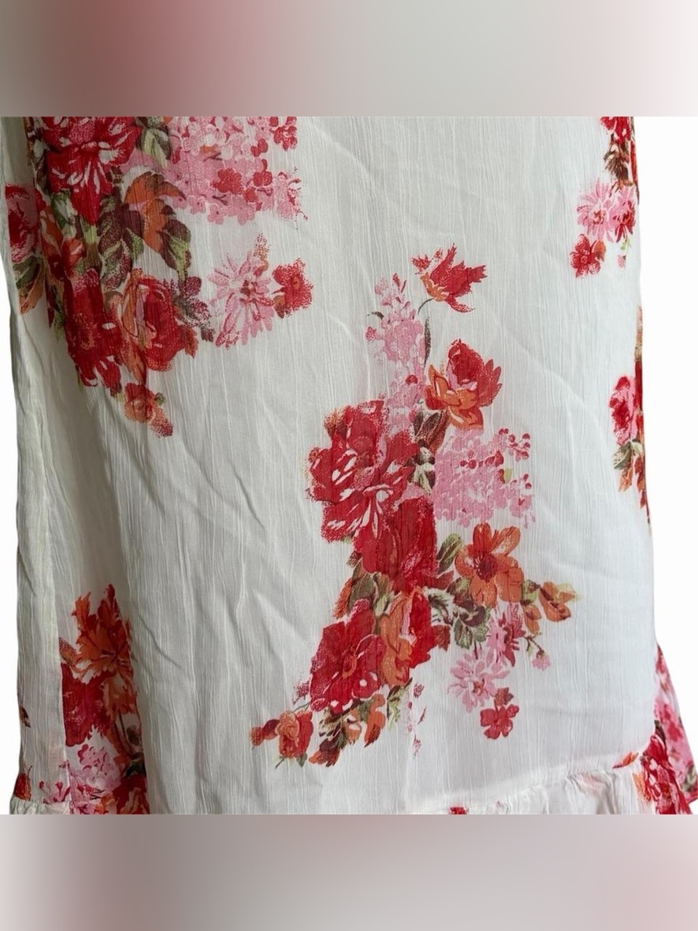 1990s Floral Ruffle Maxi Skirt - As Seen On Veronika Varekova - Picture 6 of 6